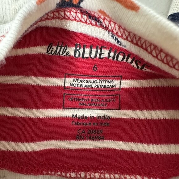 Little Blue House Christmas Pajamas Kids Size 6 Merry and Bright Bum Lights - Picture 4 of 8